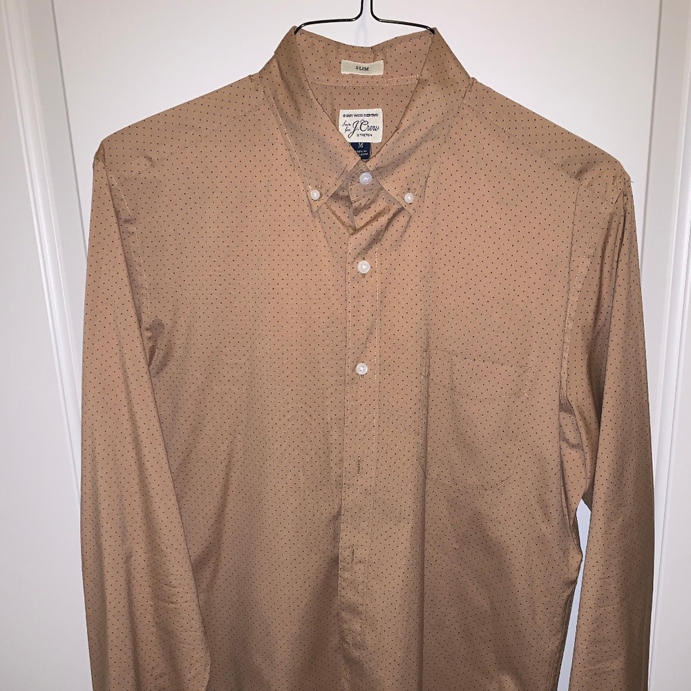 J Crew Mustard Long Sleeve Button Down